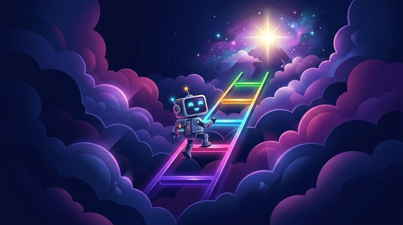 רקע דקורטיבי למדריך סולם-היכולות, חמישה שלבים לסוכן ברמה אחרת